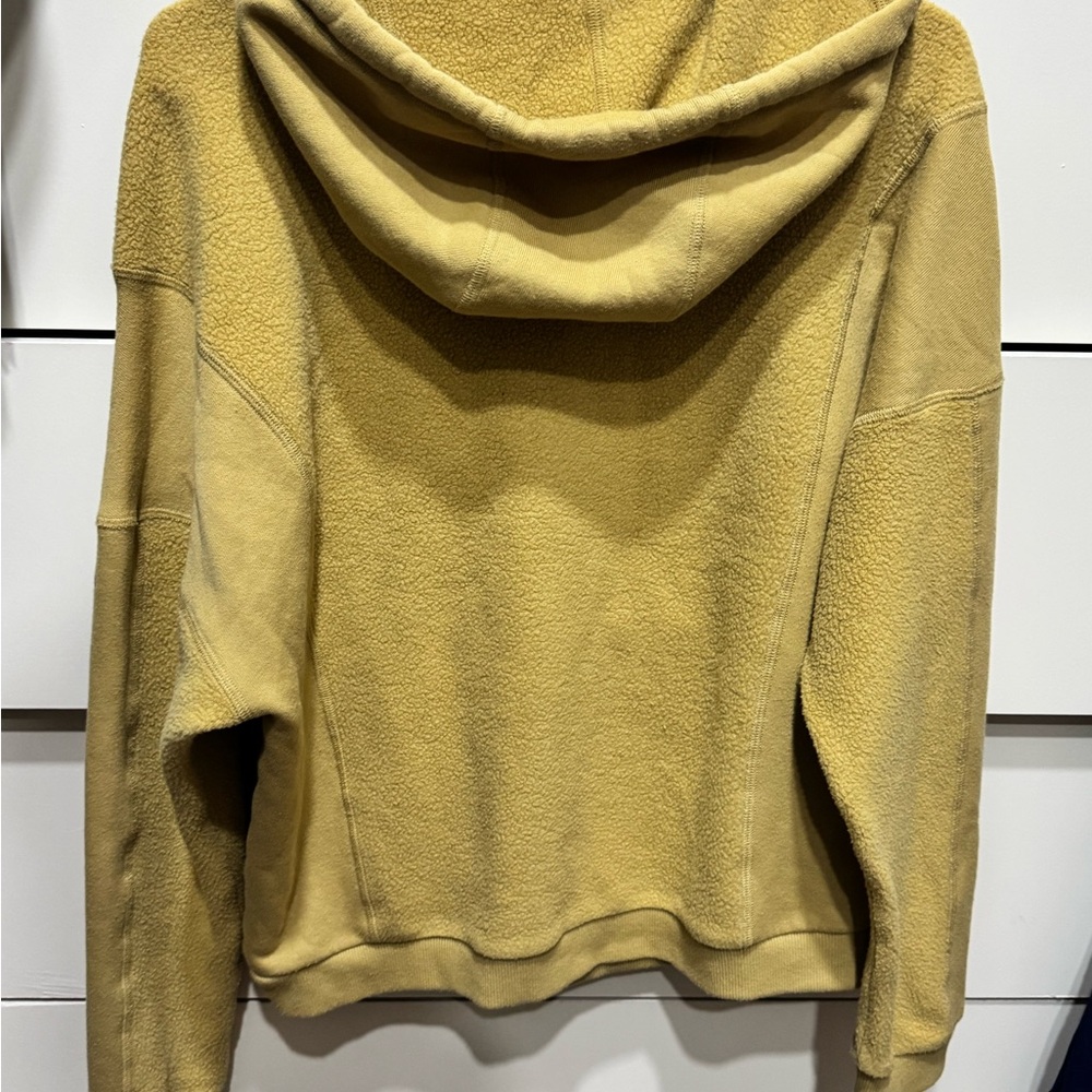 ALO Yoga Mustard Yellow Sherpa Hoodie Jacket - Picture 2 of 4